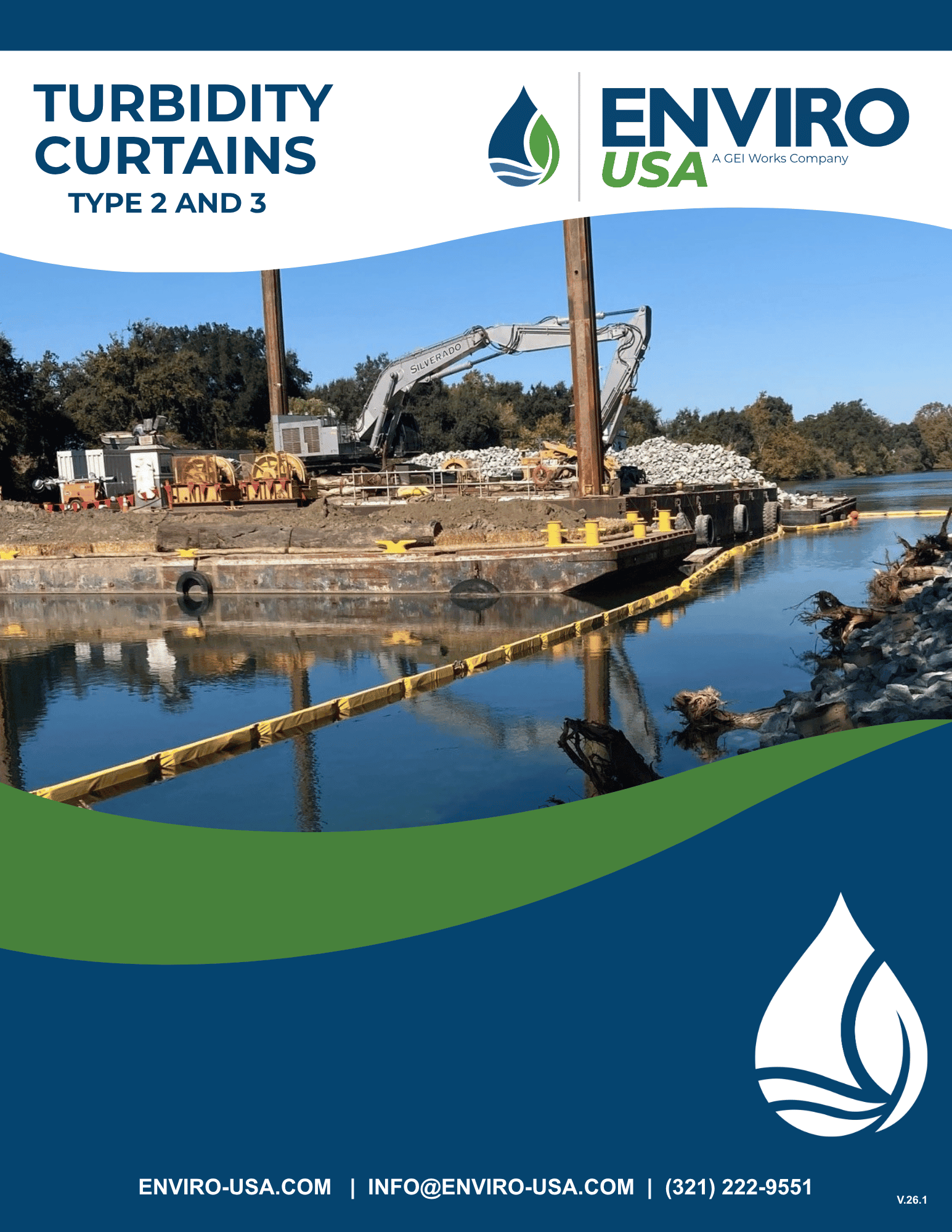 Type 2 and 3 Turbidity Curtain Product Spec Sheet